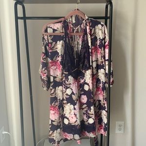 Cassandra Intimates purple Floral Lingerie set